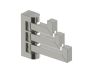 Triple Prong crochet à peignoir LONDON 248133 nickel brossé
