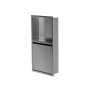 Niche de douche avec porte 24 po x 12 po acier inoxydable