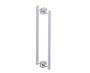 poignée double pour porte de douche 18 po MILAN 2547818 chrome poli