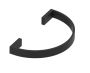 Curved anneau porte-serviette COLOGNE 255463 noir mat
