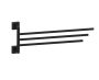 16 po porte-serviettes triple pivotant MADRID 262111 noir mat