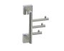 Triple Prong crochet à peignoir MADRID 262133 nickel poli
