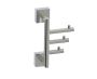 Triple Prong crochet à peignoir MADRID 262133 nickel brossé