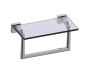 10 po tablette en verre avec barre à serviette MADRID 262676 nickel poli