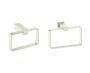 Rectangular anneau porte-serviette LISBON 277464 nickel poli