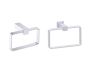 Rectangular anneau porte-serviette LISBON 277464 chrome poli