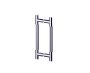poignée double pour porte de douche 8 po moleté droit 3107808 chrome poli