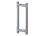 poignée double pour porte de douche 24 po moleté droit 3107824 chrome poli
