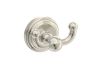 crochet à peignoir double FLORENCE 322132 nickel brossé