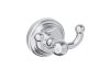 crochet à peignoir double dos plein FLORENCE 322132SB nickel poli