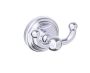 crochet à peignoir double dos plein FLORENCE 322132SB chrome poli