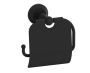 porte-papier hygiénique avec couvercle FLORENCE 322153 noir mat