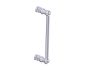 12 po poignée simple pour porte de douche FLORENCE 3227512 chrome poli