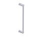 18 po poignée simple pour porte de douche FLORENCE 3227518 chrome poli