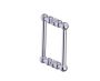 poignée double pour porte de douche 8 po FLORENCE 3227808 chrome poli