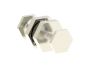 double Shower Door Knob PISA 3427502 nickel brossé