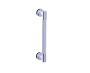 12 po poignée simple pour porte de douche CIRCO KNURLED 3667512 chrome poli