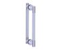 poignée double pour porte de douche 24 po CIRCO KNURLED 3667824 chrome poli