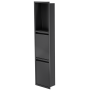 Niche de douche avec porte 36 po x 8 po noir mat