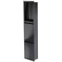 Niche de douche avec porte 36 po x 8 po PVD noir