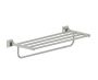 tablette porte-serviettes avec barre à serviette 21 po GLASGOW 390442 nickel brossé
