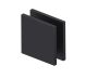 Square Style Hole-in-Glass Fixed Glass Panel U-Clamp BRADFORD 50051 noir mat