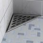Grille triangulaire en inox 6 po x 6 po motif rectangulaire Drain triangulaire inox