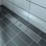 Grille linéaire en inox 26 po motif linéaire Drain linéaire inox
