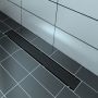 Grille linéaire en noir mat 30 po plaque réversible Drain linéaire noir mat
