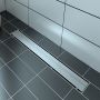 Grille linéaire en inox 48 po plaque réversible Drain linéaire inox