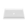 Base de douche Sans cache drain 48 x 32 po blanc lustré en alcôve en blanc lustré