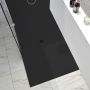 Base de douche Slate 48 x 42 po noir bride non installée