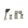 ™ Robinet 4 morceaux pour baignoire avec douchette et manettes Square Umani 60 po