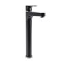 Grand robinet pour lavabo monotrou Kontour Noir et chrome