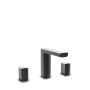 Robinet de lavabo 3 trous (sans drain) Grafik Noir et chrome