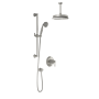 PB4 Ensemble de douche Rustik (valves non-incluses) 60 po Nickel pur PVS