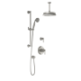 TD2 Ensemble de douche Rustik 60 po Nickel pur PVS