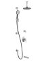 TD3 Système de douche Kontour (sans valves) 60 po Noir et chrome