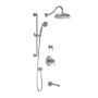 TD3 Ensemble de douche Rustik 60 po Nickel pur PVS