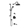 TD3 Ensemble de douche Rustik 60 po Noir