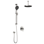 Plus - RoundOne TCD1 Ensemble de douche (sans valve) - Bras vertical - Nickel pur PVS