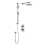 Td2 Ensemble de douche (valves non-incluses) RoundOne 60 po Nickel pur PVS