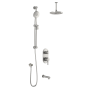 TD3 Ensemble de douche RoundOne 1/2 po Nickel pur PVS