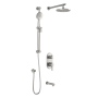Td3 Ensemble de douche RoundOne 1/2 po Nickel pur PVS