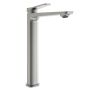 Grand robinet de lavabo monotrou sans drain Moroka Nickel pur PVS