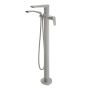 Robinet de plancher pour baignoire avec douchette Moroka 60 po Nickel pur PVS