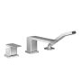 Robinet pour baignoire 3 morceaux avec douchette Kareo 60 po Chrome