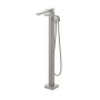 Robinet de plancher avec douchette Kareo 60 po Nickel pur PVS
