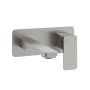 Robinet de lavabo mural avec drain à pression Kareo Nickel pur PVS