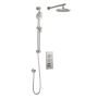 TB2 Ensemble de douche à boutons-poussoirs RoundOne 60 po Nickel pur PVS